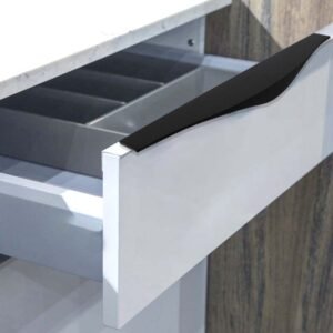 Aluminum Profile Handle Without Screw Black Finish 8 Inch to 36 Inch