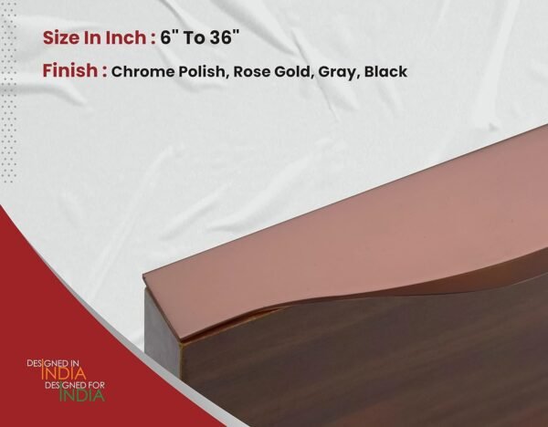 Aluminum Profile Handle Without Screw Rose Gold Finish 8 Inch to 36 Inch - Image 4